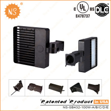 UL Dlc IP65 Estacionamiento Lote 100W LED luz de la caja de zapatos