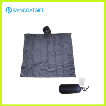 Imperméable 100 % Polyester PVC revêtement Poncho de pluie réutilisable/pliable Rpy-026