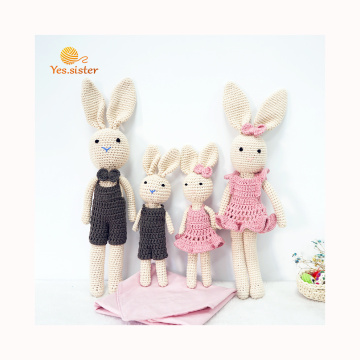 Organic Cotton Amigurumi Doll Bunny Toy Baby