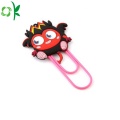 Hot Selling Cartoon Silicone Clip Bookmark for Christmas