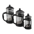 Plastique en plastique noir extérieur borosilicate fabricant de French Press