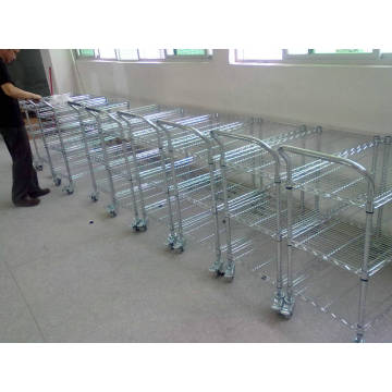 NSF Heavy Duty Adjustable Metal Wire Coche Carrito para uso comercial