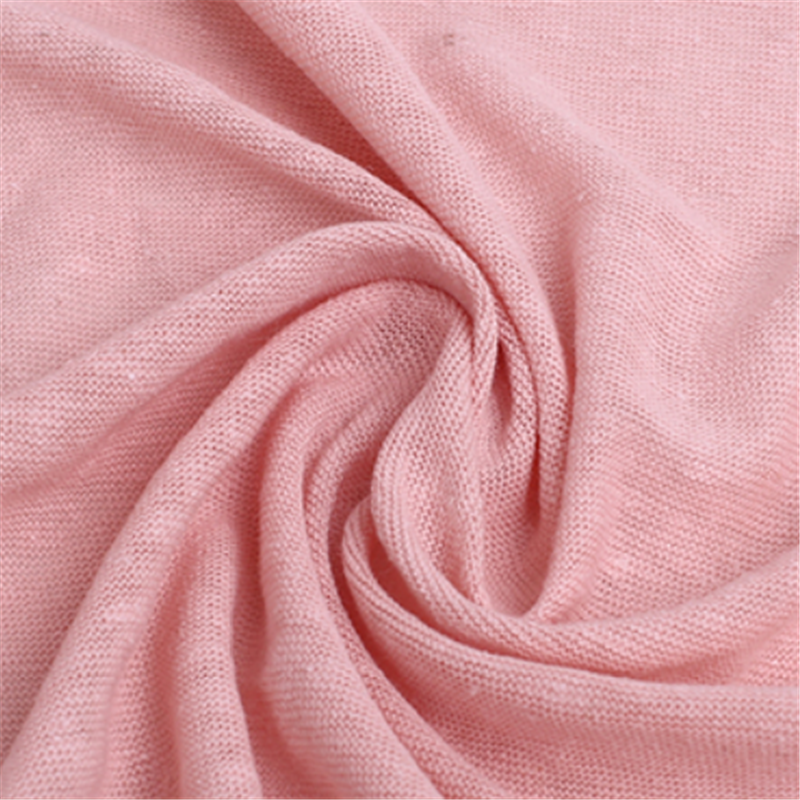 Breathable Knitted Coarse Jersey Linen Clothing Fabric (3)