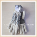 Snowflake jacquard knitted men gloves