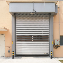 Porta de obturador em espiral de alumínio industrial de ação rápida