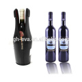 Free sample leather wine carrier round tube wine gift box