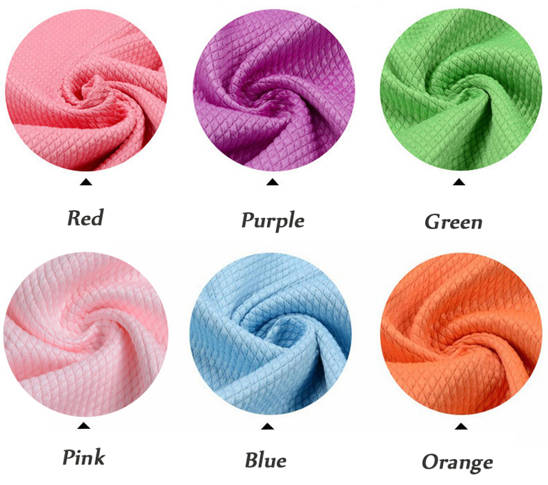 Color Patterns of the Fish Scale Shape Microfiber Towels