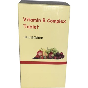 Complejo de drogas al por mayor vitamina B+ácido fólico+tableta de nicotinamida