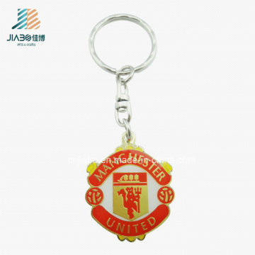 Top Sell Zinc Alloy Red Fill Color Deboss Metal Gold Keychain for United