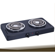 Aço inoxidável Portable Double Burner Electric Coil Fogão