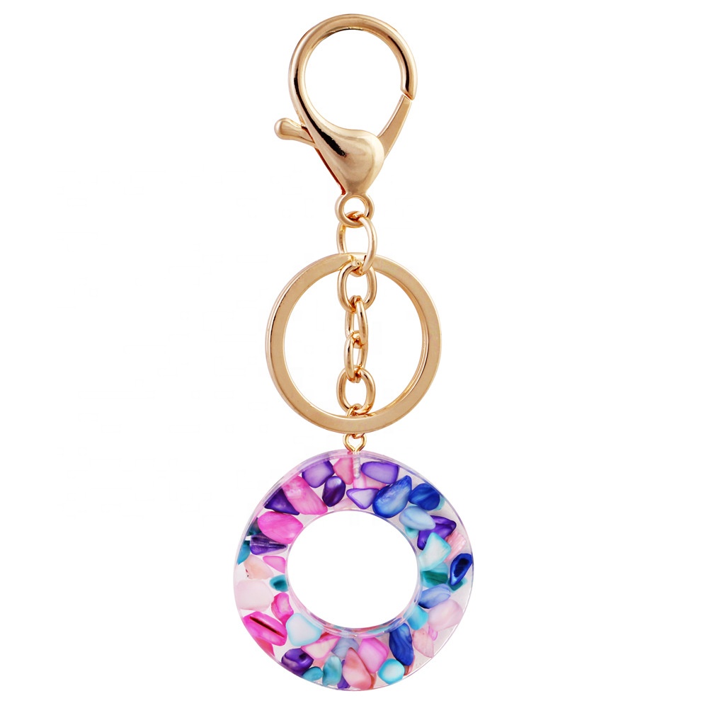 Colorful Resin Monagram Keychain