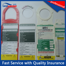 Scaffold Safety Tags / Ladder Tag with Competitive Price