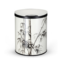 Dustbin De Sensor De Aço Inoxidável De Padrão De Bambu Elegante (YW003)