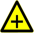 Signe de trafic de triangle d&#39;avertissement de sécurité professionnelle