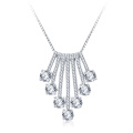 CZ Crystal Tassel Necklace Fashion Jewelry Wholesale (CNL0227-B)