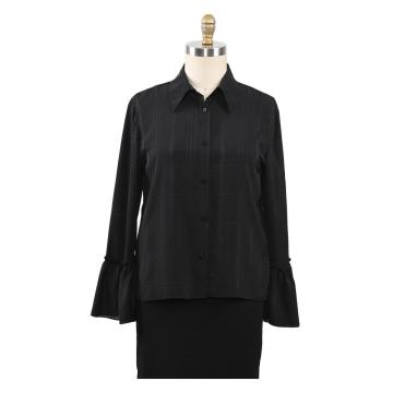 Jacquard Shirts Frau Bluse Damen Tops