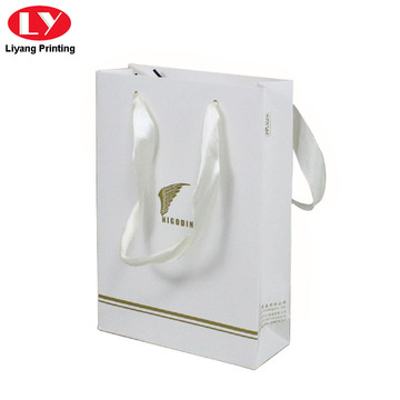 Matte White Paper Bag with Handle Packaging