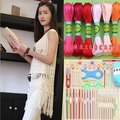 New Design Ladies Sexy Hand Crochet Fringe Vest Beachwear Dress