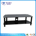 Custom Wholesale Two Layer Black TV Stand Corner