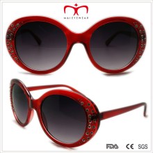 Gafas de sol de plástico de las señoras con el Rhinestone (WSP508370)