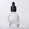 Skull Glass Dropper Bottles Empty Refillable Bottles