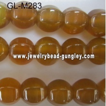 Lamp shape agate bead-yellow