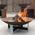 Outdoor round fire pit table