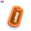 Anodized aluminum dog tag with custom logo