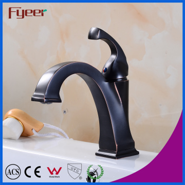 Fyeer Black Bathroom Antique Copper Faucet