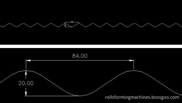 sheet crimping machine profile drawing