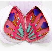 Cepillos de encargo del maquillaje del nuevo diseño 10PCS con el bolso de la forma de la flor