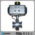 Sanitary Butterfly Valve with Aluminium Penumatic Acutator