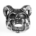 Retro animal sheep head ring domineering men's jewelry