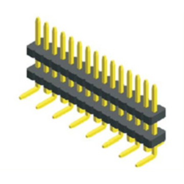 Conector de plástico doble de una sola fila con paso de 1,27 mm