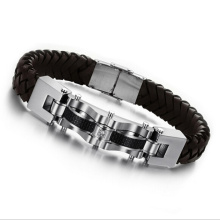 Men's Personalised Silver Hidden Message Bracelet