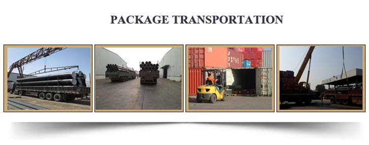 sprial steel pipe package transportation