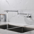 Chrome Shining Wall Folding Kitchen Pot Filler Faucet