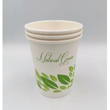 Tazas calientes de papel de té de café desechable compostable de 10 oz