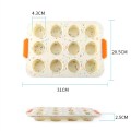 12 Cavities Silicone Cupcake Muffin Tray