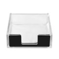 Acrylic Paper Clip and Notepad Holder with Black