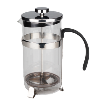 Glass Coffee Press With Stainless Steel Frame Base