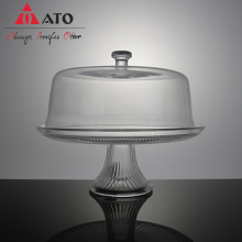 Clear Glass Round Cake Plate Trays Glass Dome