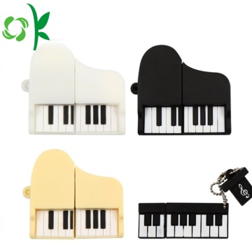 Étui anti-poussière usb en silicone en forme de piano