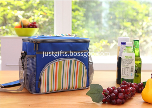 Promotional 600D Striped Cooler Bags W Strap (3)