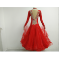 Bright red prom dress