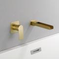 Wall Brushed Gold Tub Faucet Spout Bathtub Filler