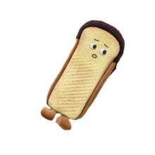 Realistic bread and toast plush pen box