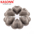 Round 6 Cups Silicone Heart Mold Pan