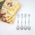 Gift Box Package Stainless Steel Christmas Spoon Set