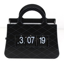 Metal preto bolsa flip relógio